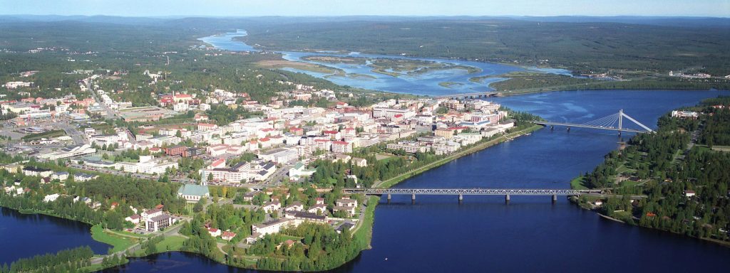 Rovaniemi city seen from above.